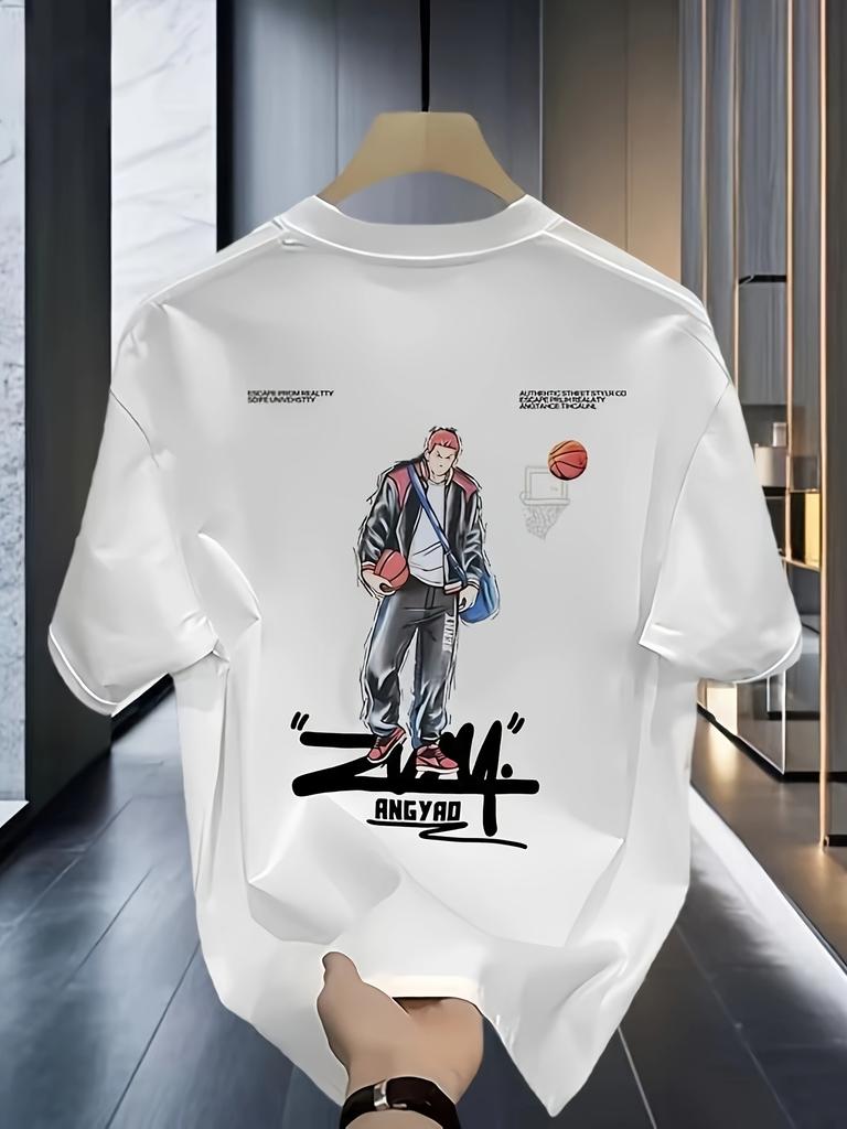 Herren Schwergewicht 100% Baumwolle Grafik-T-Shirt Leicht und atmungsaktiv Bequem Lässige Kleidung Trendig Maschinenwaschbar