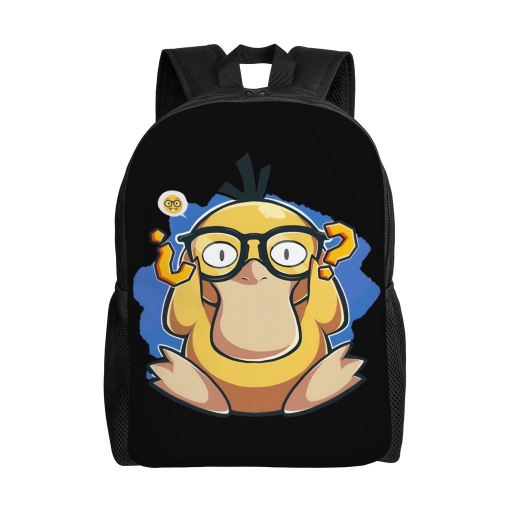 Personalized P-Psyducks Backpack Men Women Casual Bookbag for College School Manga Bags