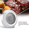 Stainless Steel BBQ Grill Thermometer Black Dual Scale Temperature Gauge Heat Resistant Analog Dial Smoker Analog Thermometer