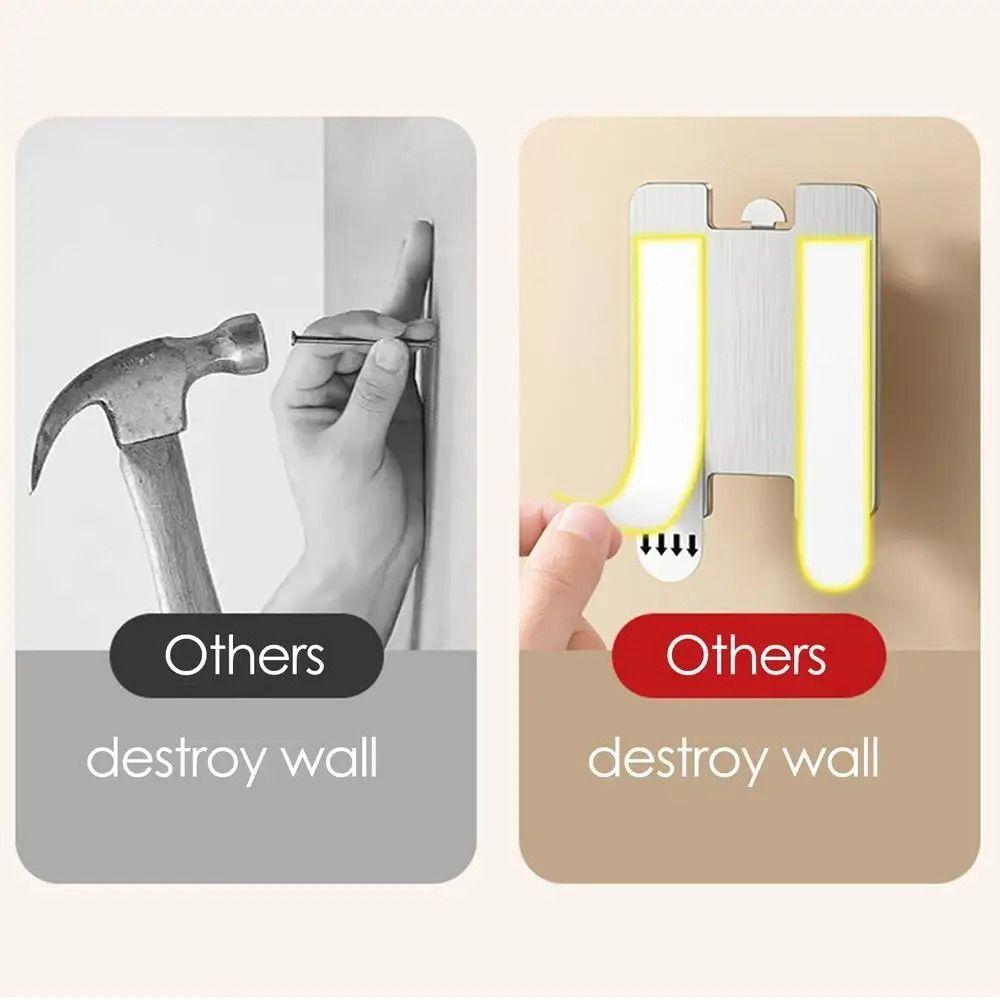 8 PCS No Punching Hanging Picture Hangers Waterproof Adhesive Picture Hangers  Household