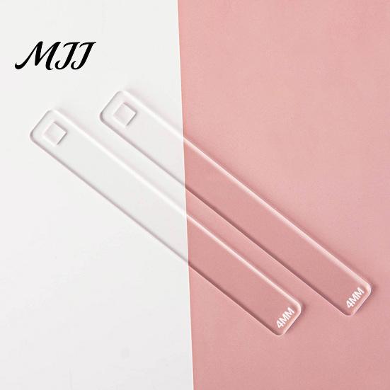Acrylic Clay Thickness Rulers 1 Pair Polymer Depth Guide, 2/3/4/5/6mm Pottery Rolling Pin DIY Earring Making Supplies Transparent Ruler