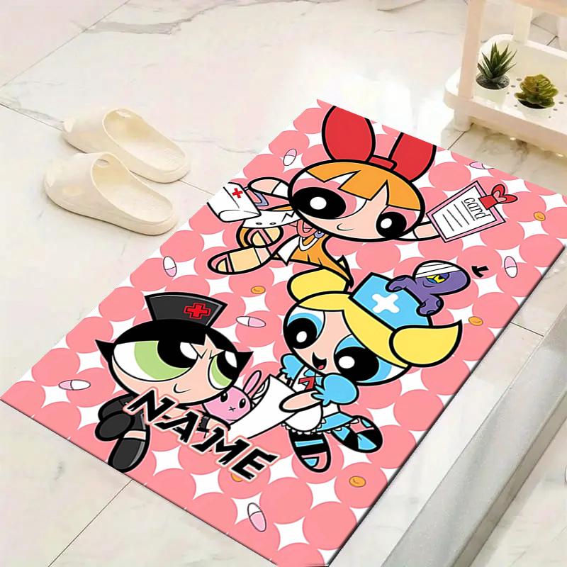 Custom 1Pc Powerpuff Girls Adventure Rug Office Carpet Indoor Outdoor Entrance Doormat Nonslip Soft And Comfortable Living Room D491517