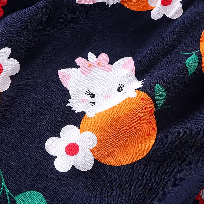 Kids' Summer Cotton Silk Off-the-Shoulder Princess Dress - Korean Style Nightgown