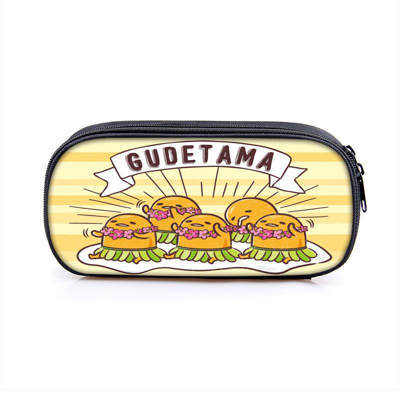 Gudetama Lazy Egg Cartoon Pen Bag With Large Capacity For Kids Students School Supplies