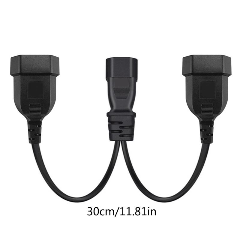 30cm PDU IEC320 C14 auf Doppel-EEU4.0mm Verlängerungskabel Y-Splitterkabel PVC Computeradapter Drahtleitung