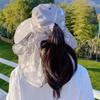 4 PCS Ladies Outdoor Fishing Sun Hat with Wide Brim, Detachable Neck Flap, Face Mask & Ponytail Hole for Women, Random Color