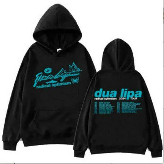 

2025 DUA LIPA Свободное худи с принтом спереди и сзади M