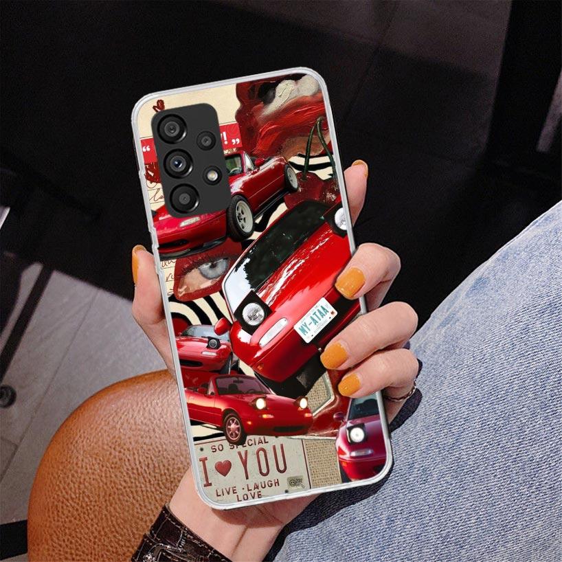 JDM Car MX5 Cute Phone Case For Samsung Galaxy A52 A32 A22 A12 A51 A31 A50S A30S A20S A10S Note 20 Ultra 10 Plus S10 A72 A71 Gal