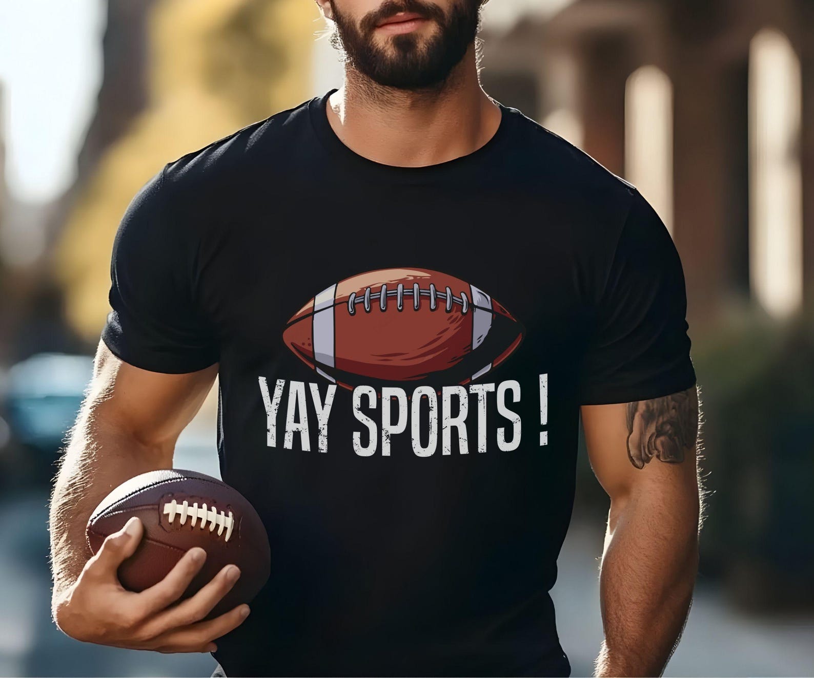 Funny Football Shirt, Yay Sports Shirt, Funny Game Day shirt, Football Sport Fan Shirt, Tailgate Shirt, Cute Football Shirt, Football Season 4XL