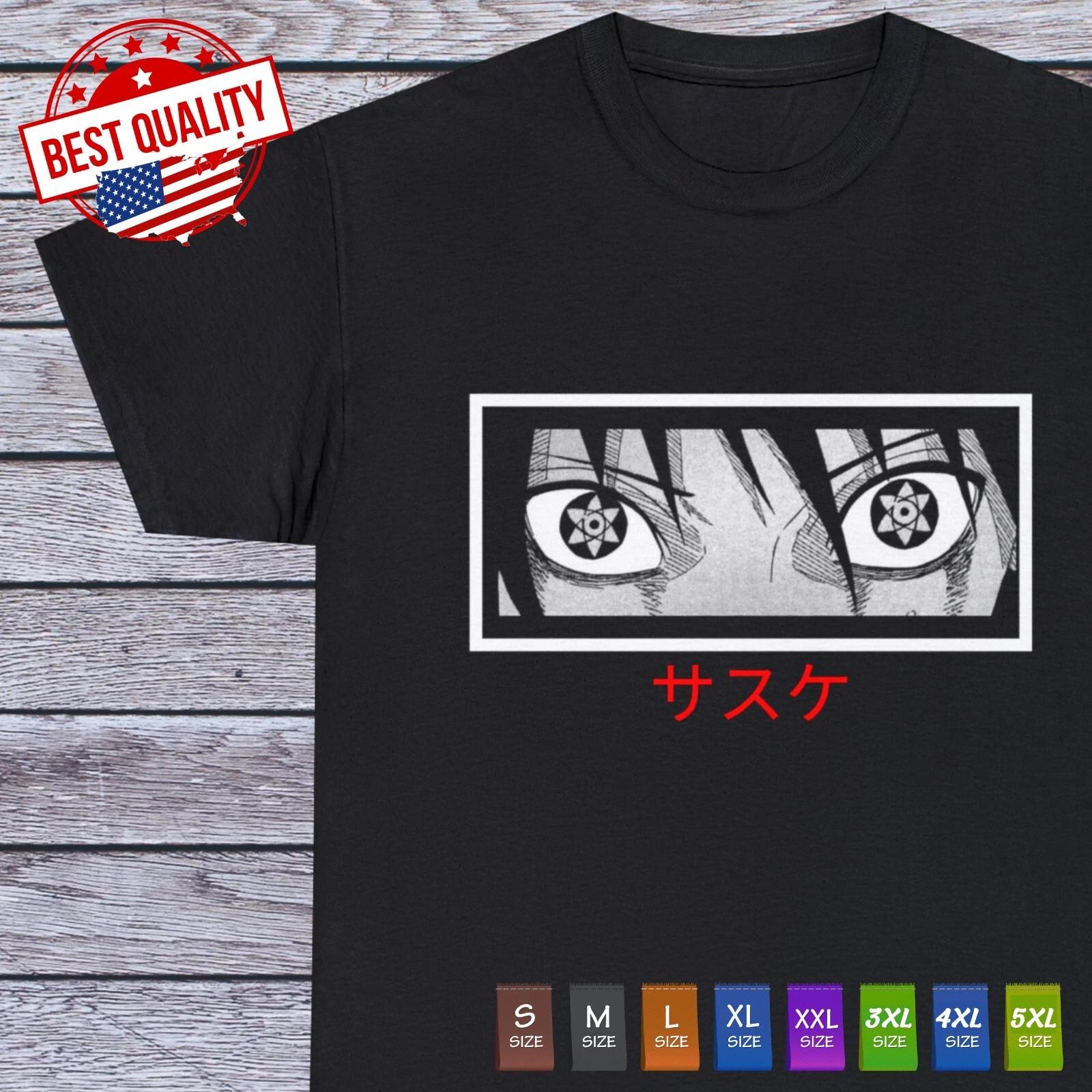 Sasuke Sharingan Eyes Naruto Itachi Kakashi Anime T Shirt Manga Japan Cosplayer M