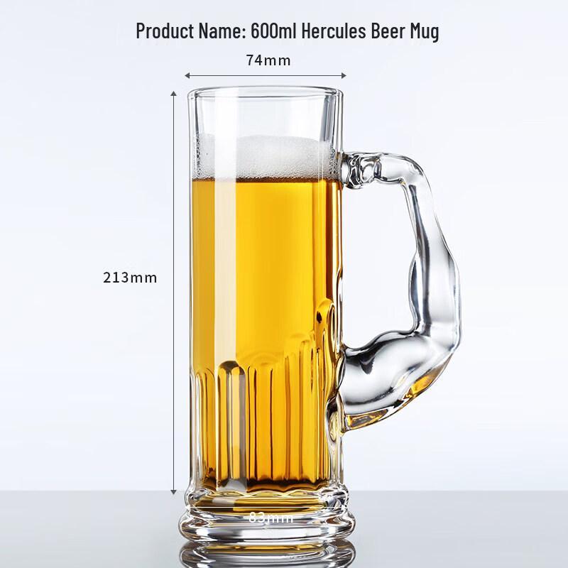 1000ml Pineapple Glass Beer Mug with Handle