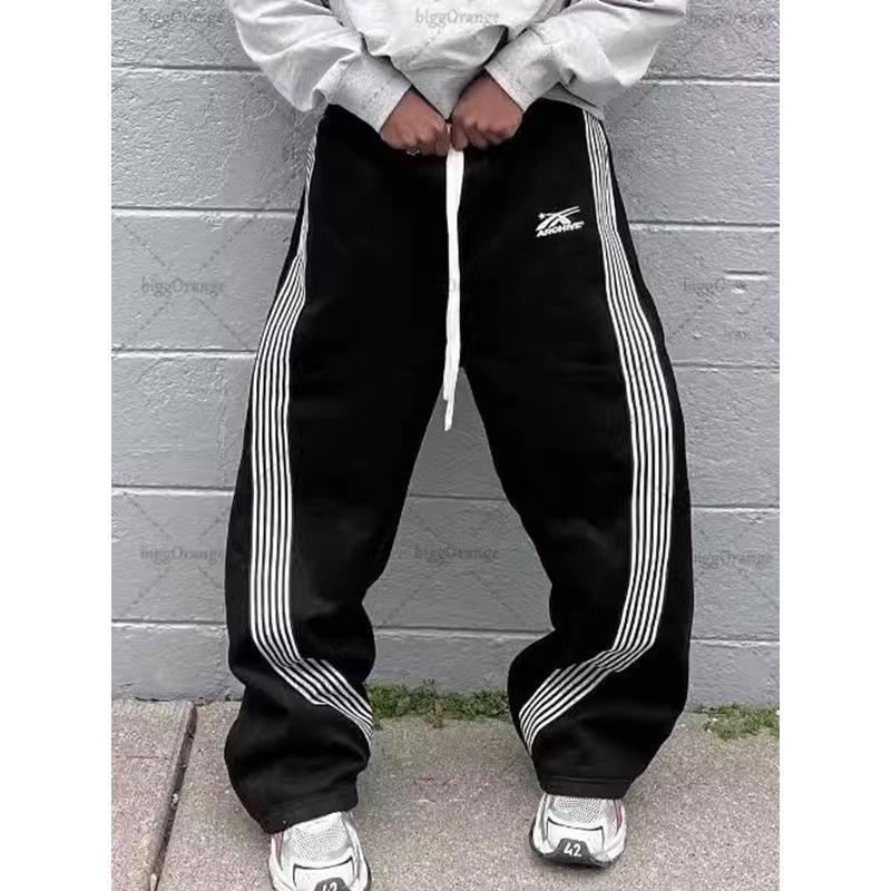 Men's Autumn/Winter 2025 Striped Casual Loose Sweatpants