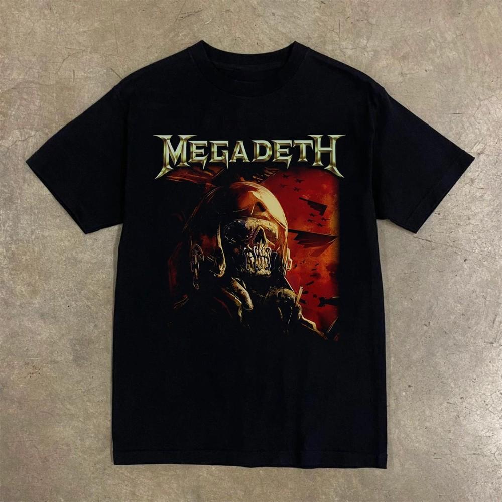 Megadeth Fighter Pilot T-shirt Unisex Black Cotton T-shirt Size S-5XL