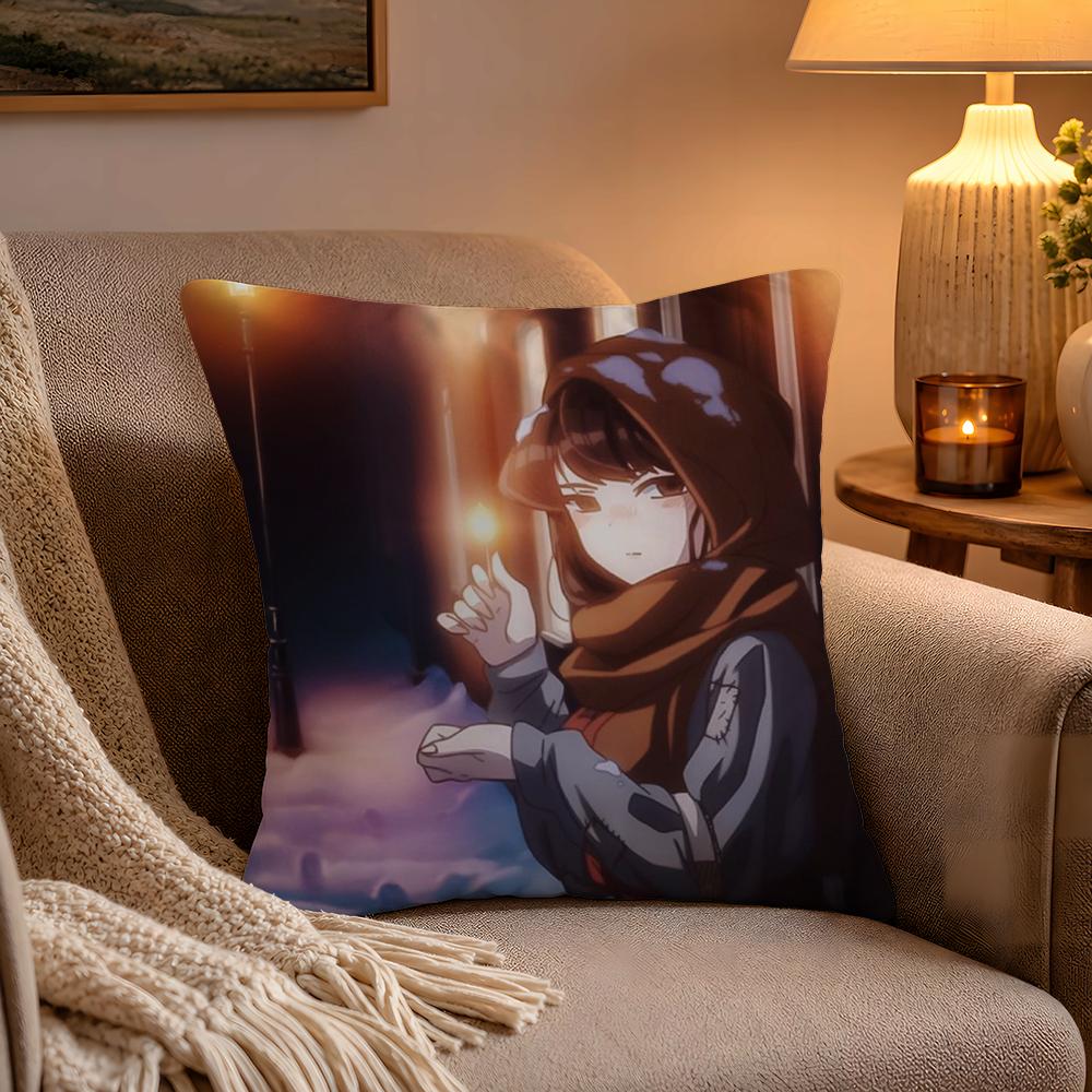 KKomi Cant Communicate Cushion Cover Soft Plush Cushion Cover Double Print And Invisible Zipper For Sofa Home Car Use