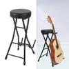 Foldable Guitar Stool 29.1in Height Guitar Chair Seat with Padded Cushion Built In Stand
