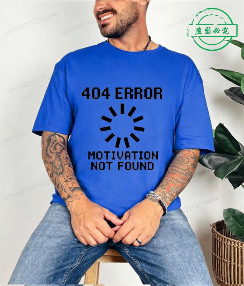 Tshirt For Unisex 404 Error Not Found Unisex Tops Casual Clothing Vintage Sportswear Design Oversized Clothes Trend Tshirt Clothes