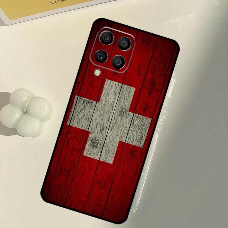 Switzerland Swiss Flag For Samsung Galaxy M16 M06 M12 M55 M15 M35 M14 M34 M54 M11 M21 M31 M13 M33 M53 M32 M52 Case