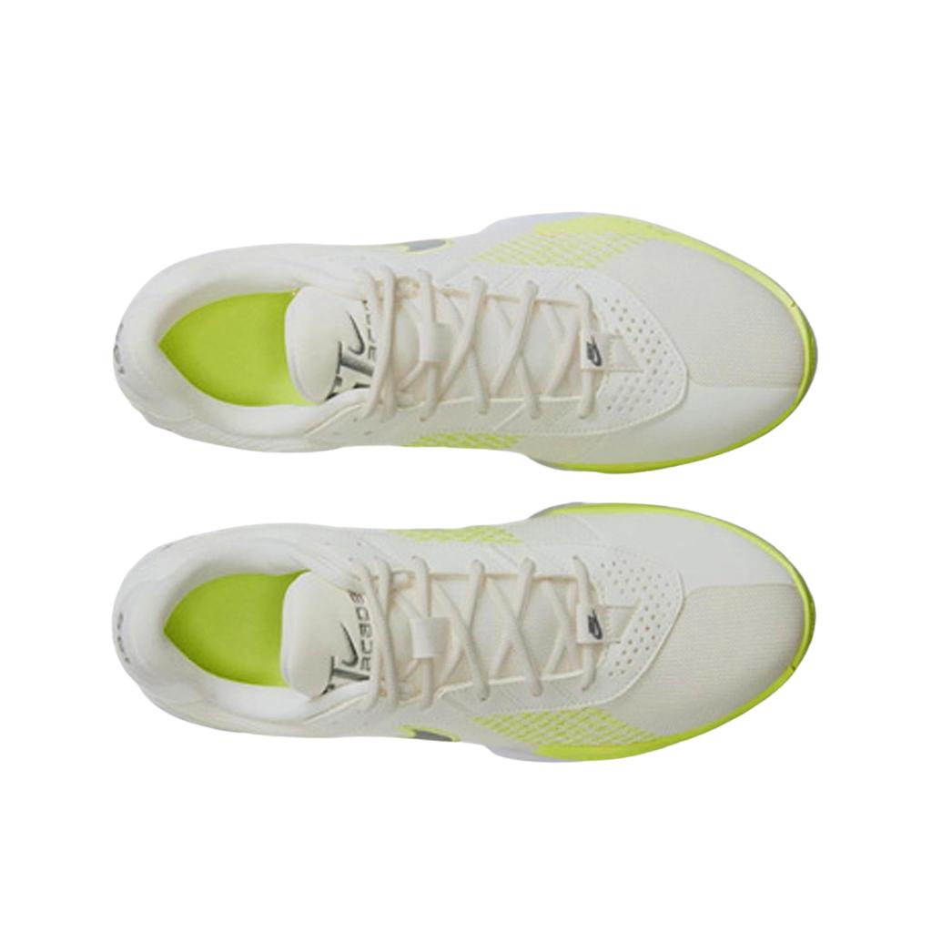Nike Air Zoom GT Cut Academy EP Sail Light Lemon Twist Tênis Masculinos Branco Creme Cinza Fumaça FB2598-106