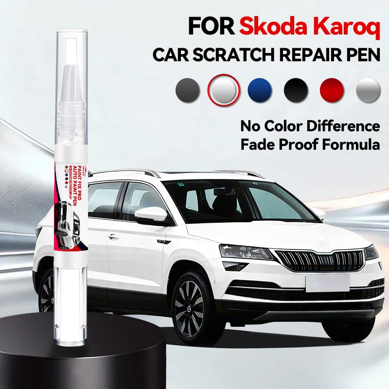 For Skoda Karoq 2017-2025 NU Paint Repair Pen Touch Up Scratch Remover DIY Auto Accessories Black White Orange Silver Blue Red