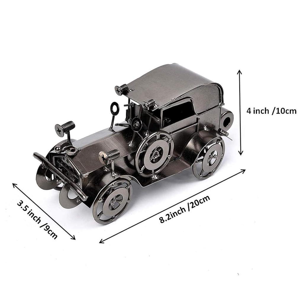 Vintage Metal Auto Deko Eisen Auto Skulptur Schreibtischdeko Kunst Geschenk Vintage Heim Büro Deko Geburtstag für Freund Vater Sohn Männer & Frauen