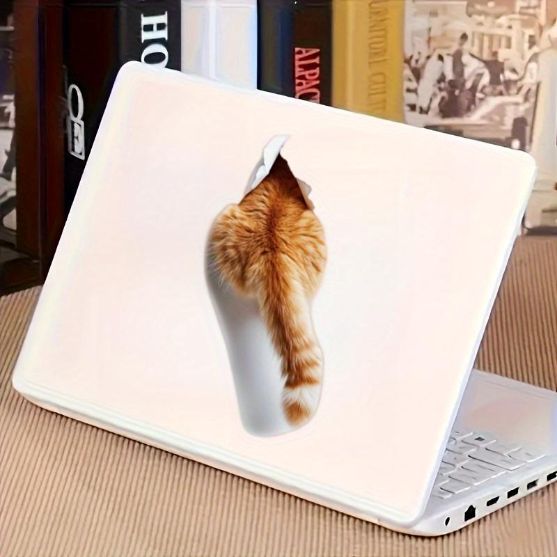 1pc Cute Orange Tabby-like Rocking Tail Vinyl Stickers-Peel-and-Stick,for Cars,Laptops, Home Decor-Scratch Concealing Decoration