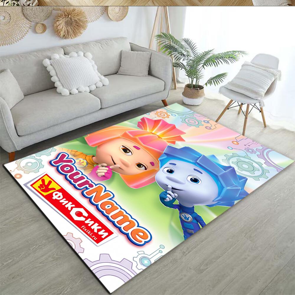 Fixies Personalized Text Floor Mat Perfect for Kitchen Decorate room Dining Room Hallway Anti-slip Rug Anime Office Decor