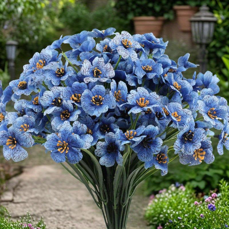 6pcs Artificial Simulated Violet Flowers High - Grade Antioxidant Faux Plant Stems with Realistic Touch for Home & Office Decor