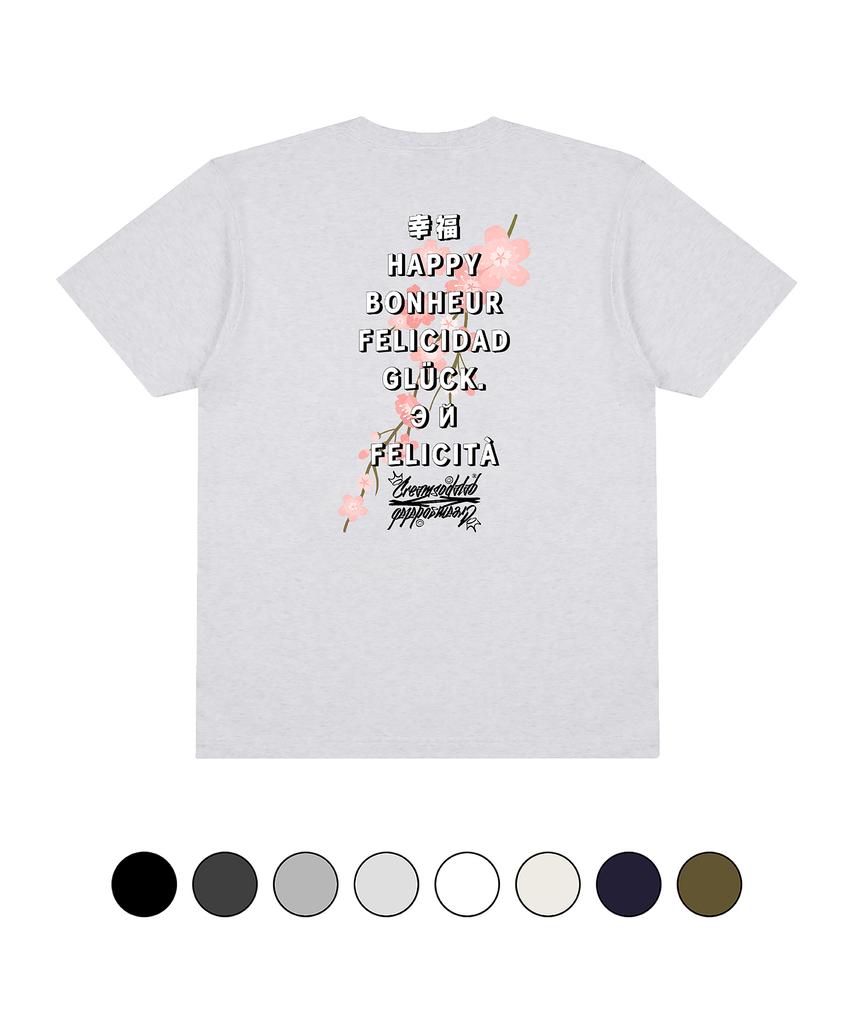 CREAM SODA LAB Crsdel Happy Language Short Sleeve T-Shirt (Type B)