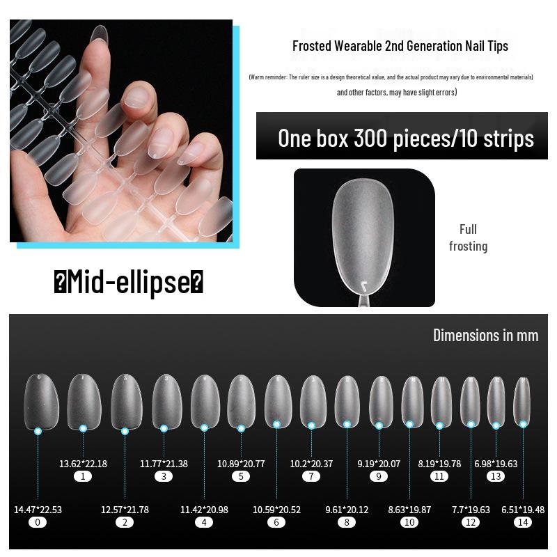 

Matte Foldable Ultra-Thin Seamless Nail Tips - No Etch, No Buffing Required