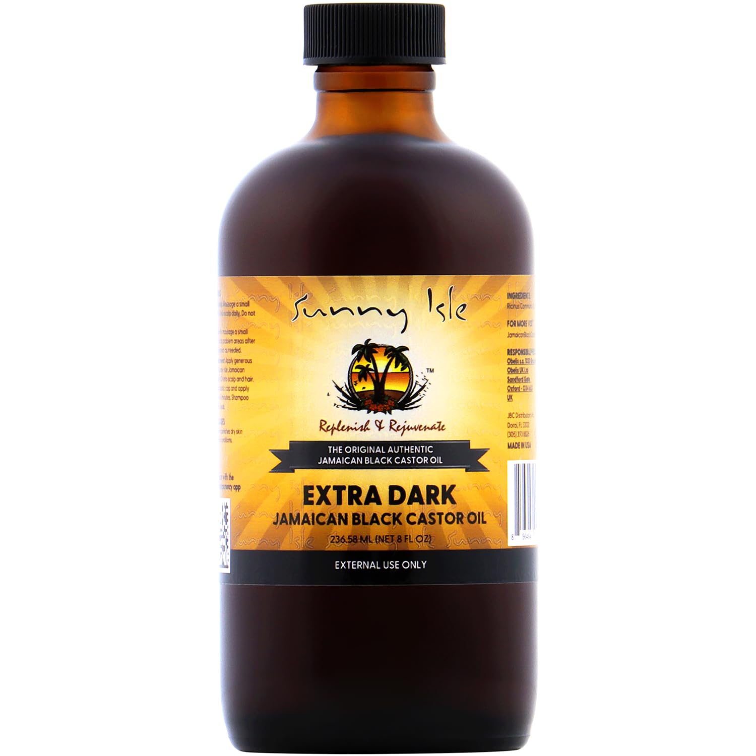 

Sunny Isle Jamaican Black Castor Oil Extra Dark Black Castor Oil Natural Traditional Jamaican Method Authorized Distributor 8 унций 236 мл Нерафинированное, 100%