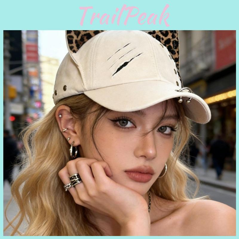 Cotton Baseball Cap With Rose Embroidery For Spring And Fall Sun Protection