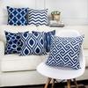 Japanese Printed Geometric Pillow Cover Office Sofa Cushion Cushion Cover Linen Pillow Cover