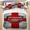 "Arsenal F.C. Gunners Emblem" Three-piece Set (1 * Duvet Cover + 2 * Pillowcase, Without Core) 2DFlat Duvet Cover and Pillowcase Soft and Comfortable