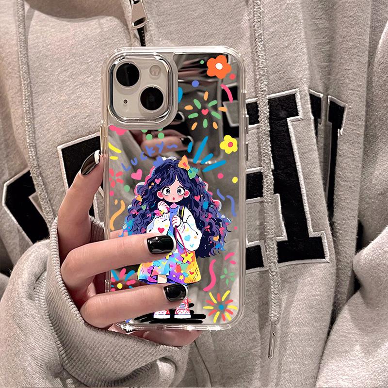 Etui na telefony komórkowe iPhone 11 13 XR 15 Pro Max 12 14 Pro Max Etui iPhone 16 XS Max Lustrzane etui ochronne Lustro Wykwintna kreskówka Wodoodporna