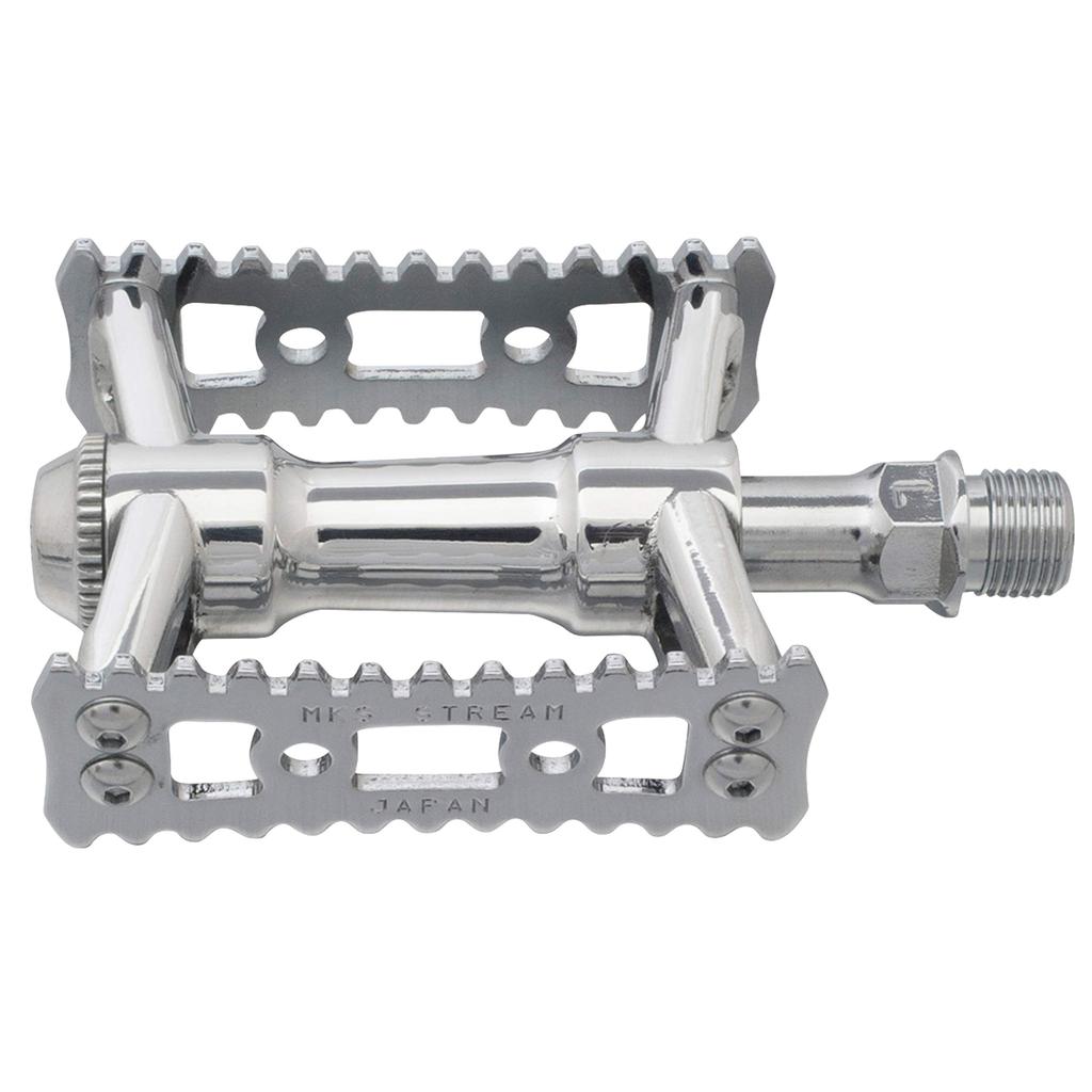 Mikashima Bicycle Pedal SYLVAN STREAM NEXT Stream Silver (MKS) (Sylvan Next)