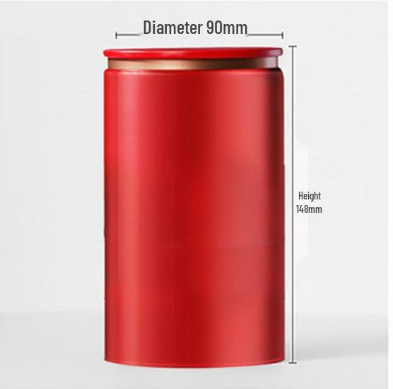 Round Tinplate Tea Can for Longjing & Xinyang Maojian Tea, Three Liang Capacity