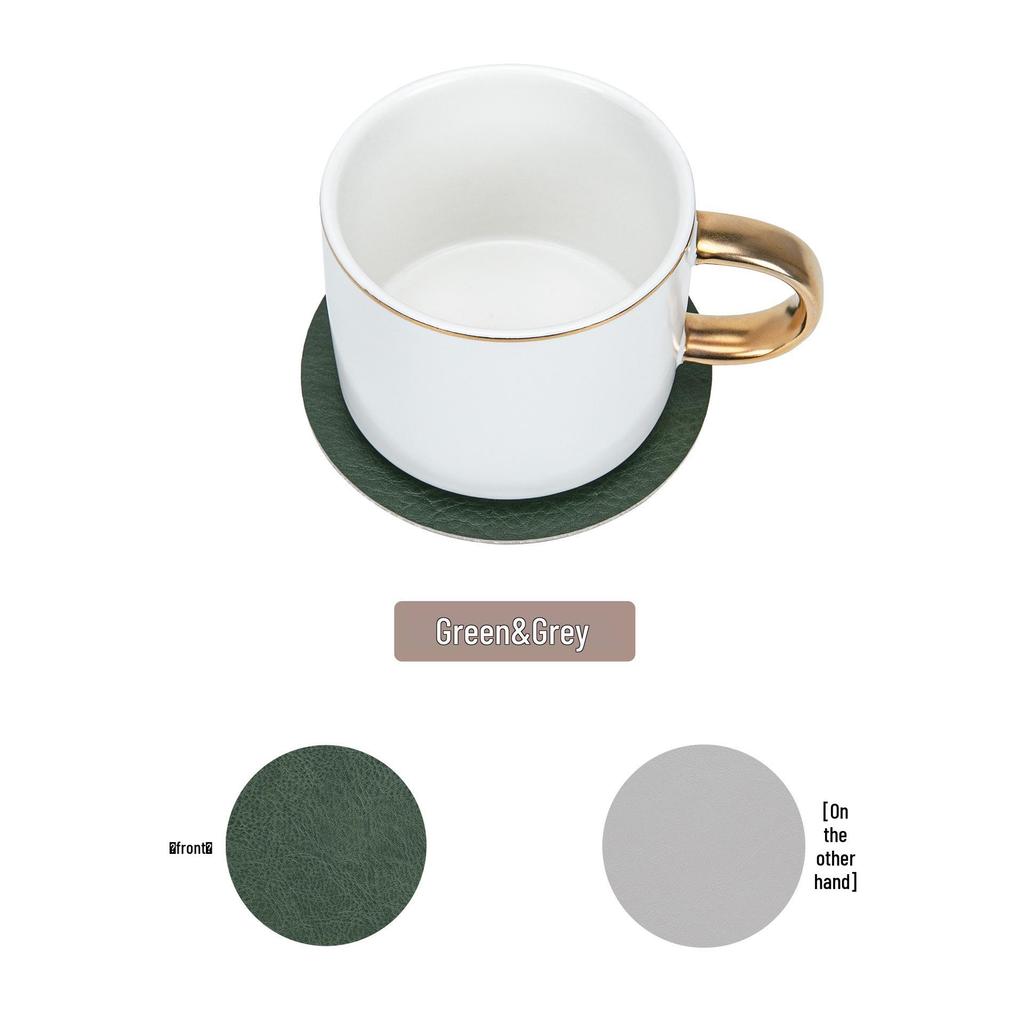 Water Drop Cowhide-Style Double-Sided Placemat: Anti-Scalding Heat Insulation Coaster, Ins Style.