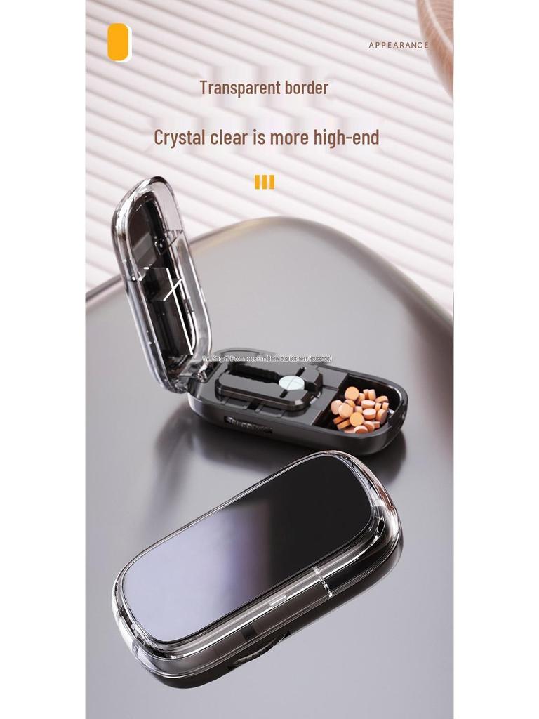 Portable Travel Pill Cutter: Splits Pills Into Halves or Quarters