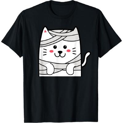 Cute Cat Egyptian Mummy Halloween Costume Funny Kitty Lover Men Women Kids T-Shirt