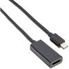 Elecom Mini DisplayPort (Mann) til HDMI (Type A Hunn) Konverteringsadapter 15cm Svart AD-MDPHDMIBK