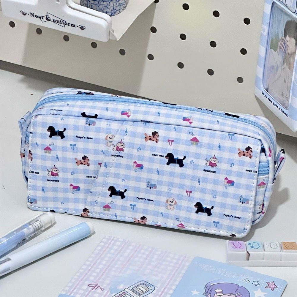 New Dachshund Pen Bag Large Capacity Multilayer Pencil Case Multifunctional Stationery Storing Bag School Office
