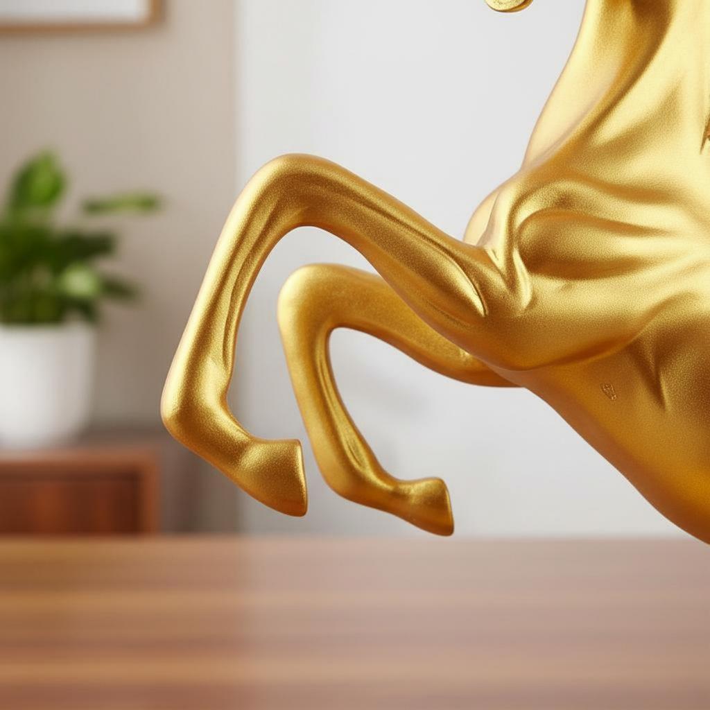 Resin Horse Decoration Symbol of Success Feng Shui Horse Figurine House Decoration Elegant Posture Collectible