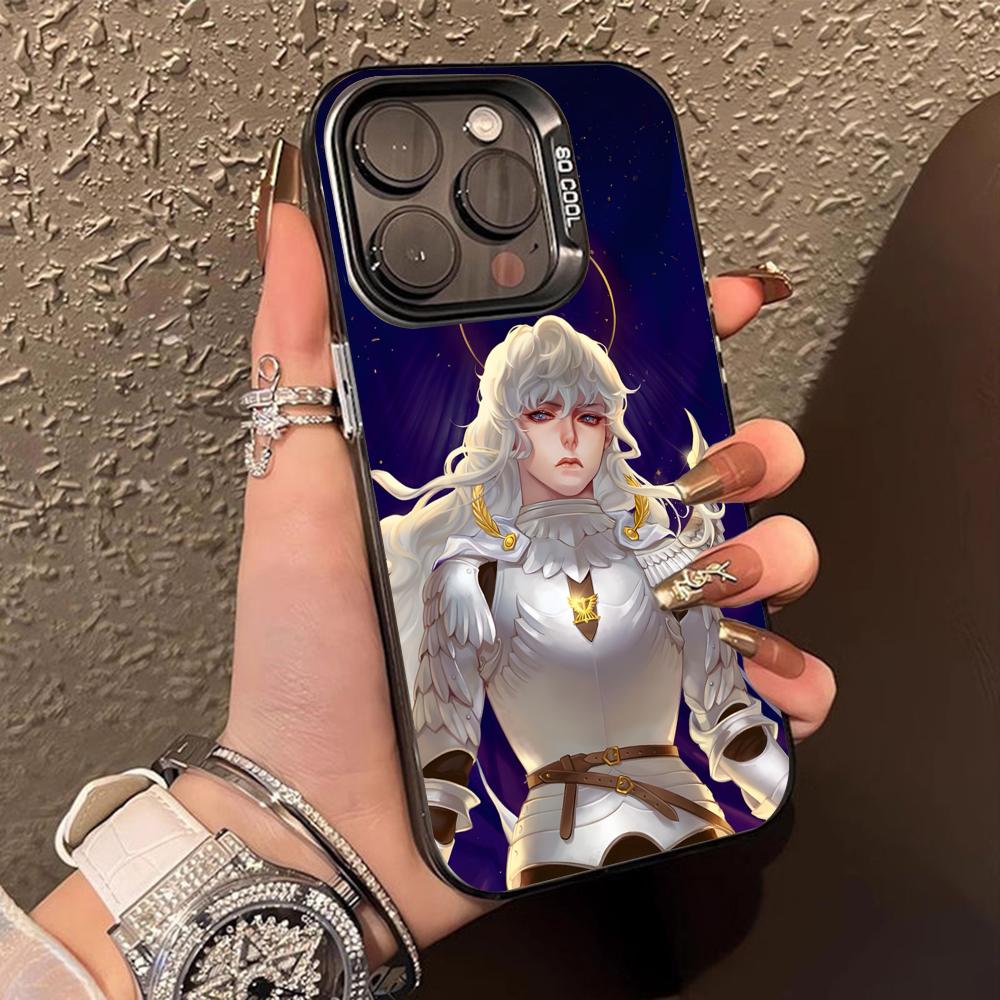 Anime Griffith Handyhülle für iPhone 17 16 15 14 13 12 11 X XR XS Air Pro Max Plus Schwarze Bunte Silberne Hülle