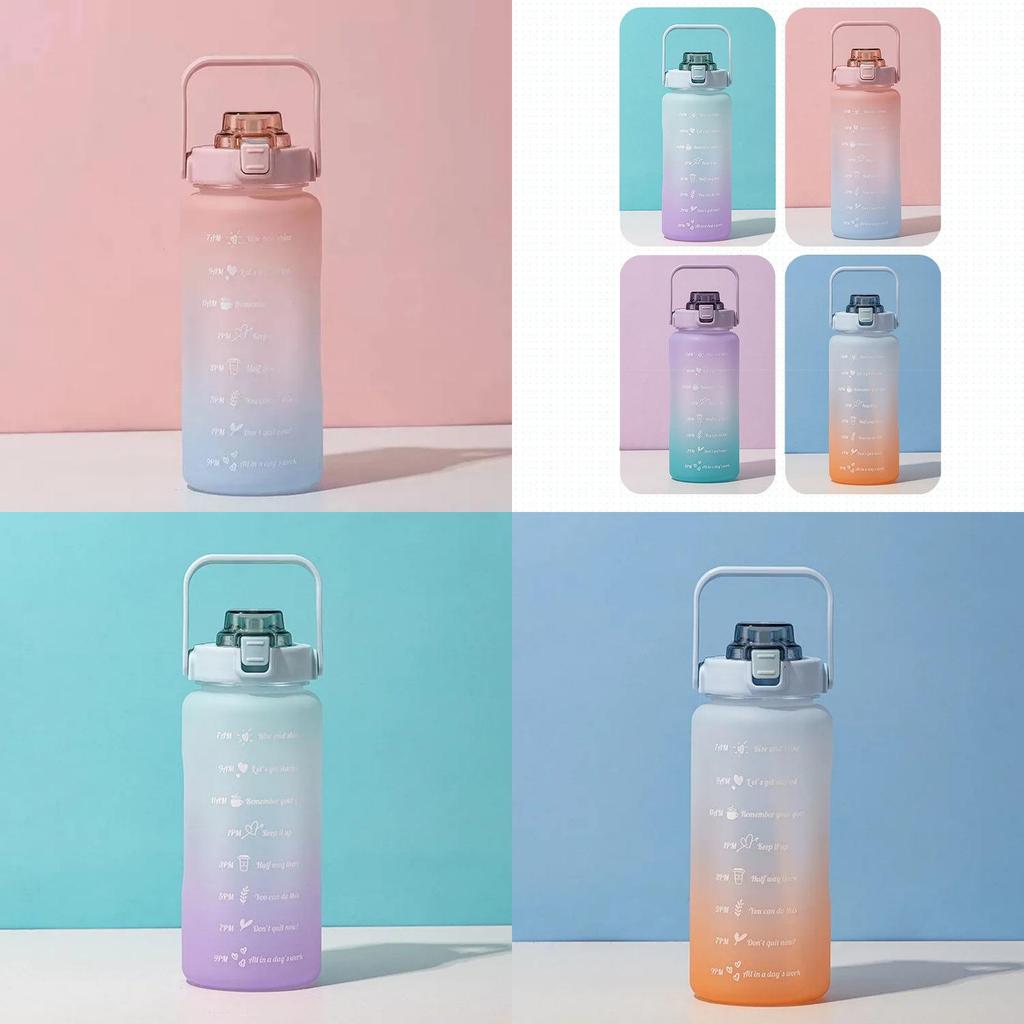 2l Graded Food Grade Plastic Sports Cup With Straw Perfect For Outdoor Activities!