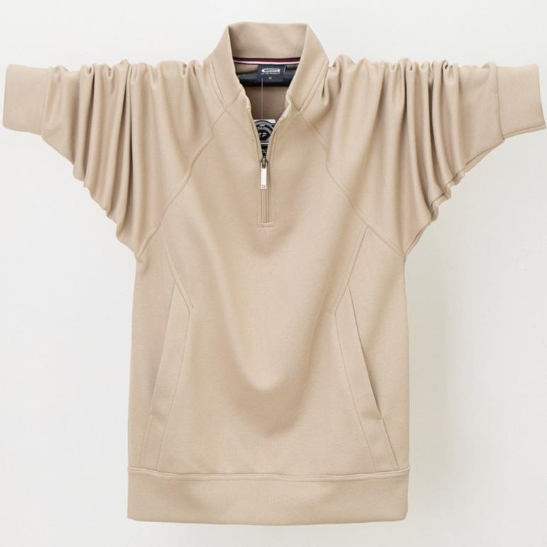 Men's Polo Shirts Long Sleeve Sweatshirt Pullover Quarter Zipper Up Stand Collar Fall Casual Sweat Shirts Turtleneck Pullover Mock Neck Tops for Men