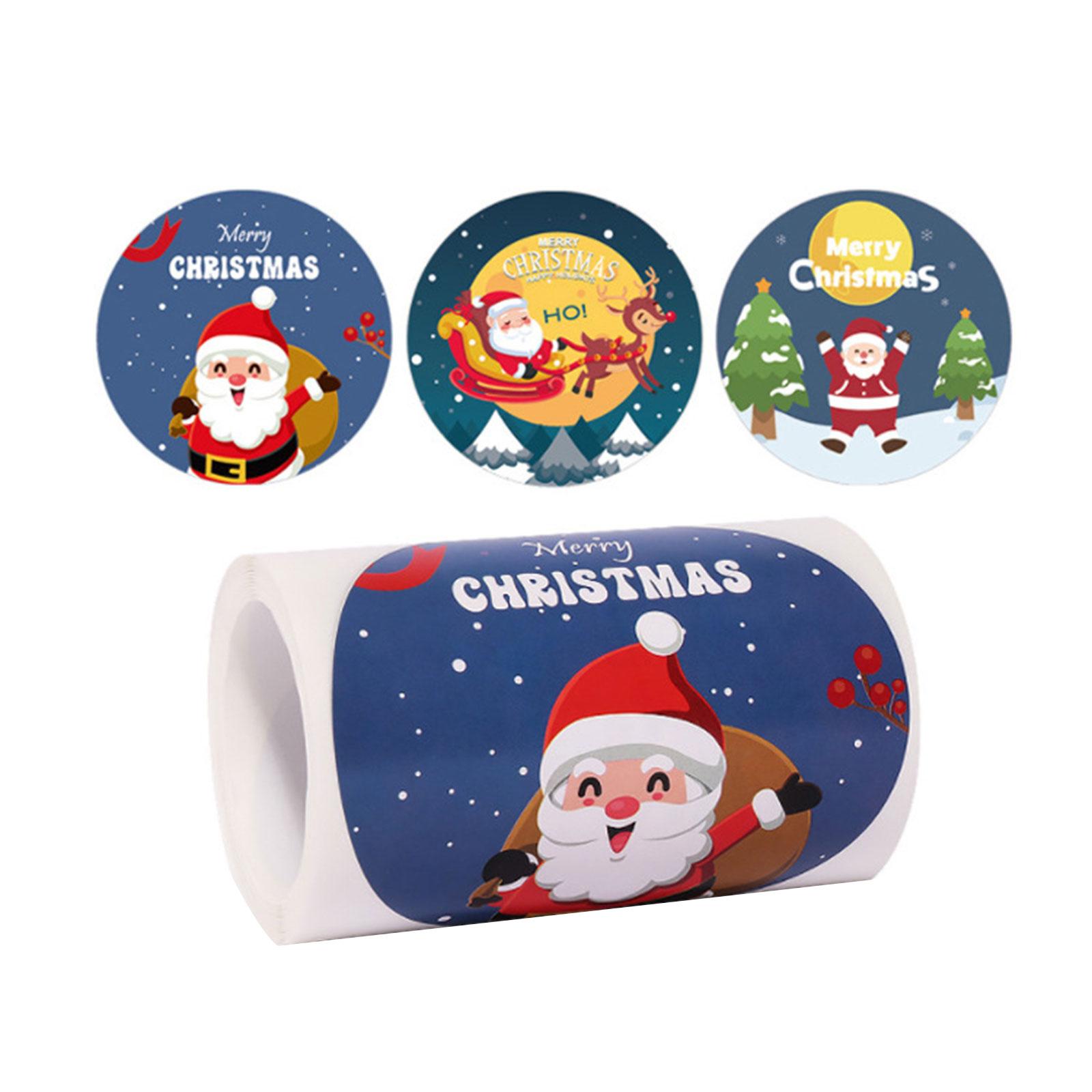 

100 PCS Christmas Wrapping Labels Self-adhesive Sealing Labels Christmas Gift Wrap Stickers Christmas Party Supplies 85