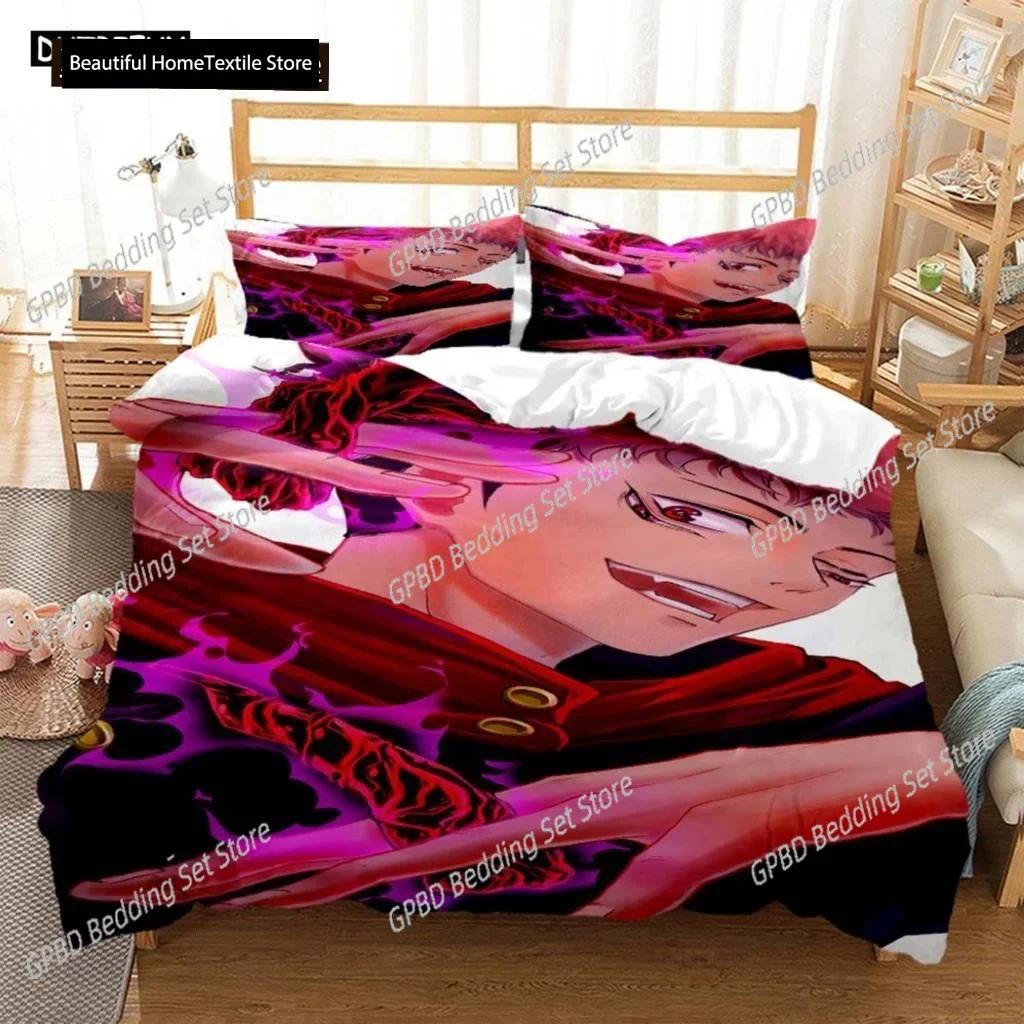 Jujutsu Kaisen Digital Print Comfortable Duvet Quilt Cover Pillowcase Bedding Set Children Bedroom Decoration Home Textile