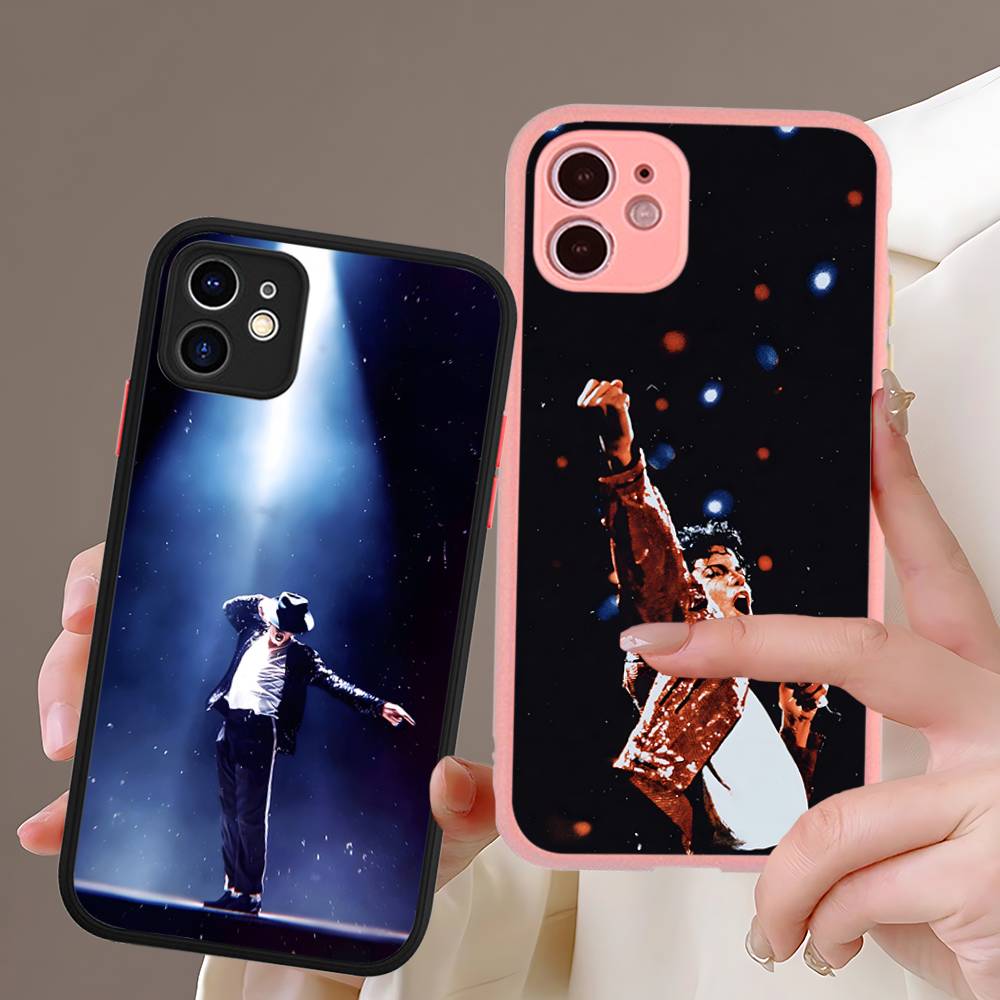 80s Pop Singer M-Michael J-Jackson Matte Transparent Phone Cover For IPhone Case 16 15 14 13 12 11 Pro Max X XS Max Plus