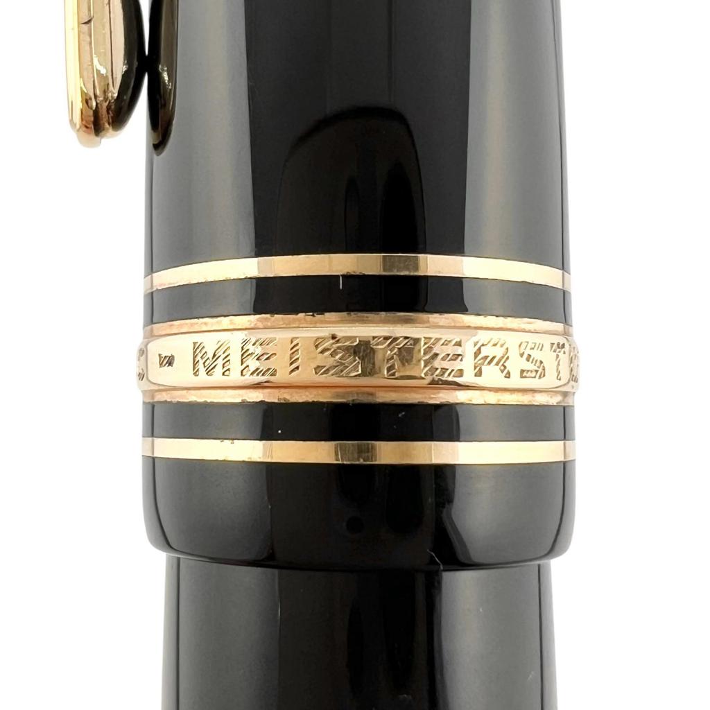 Great MONTBLANC fountain pen Meisterstück 149 Black gold 14K mens Used