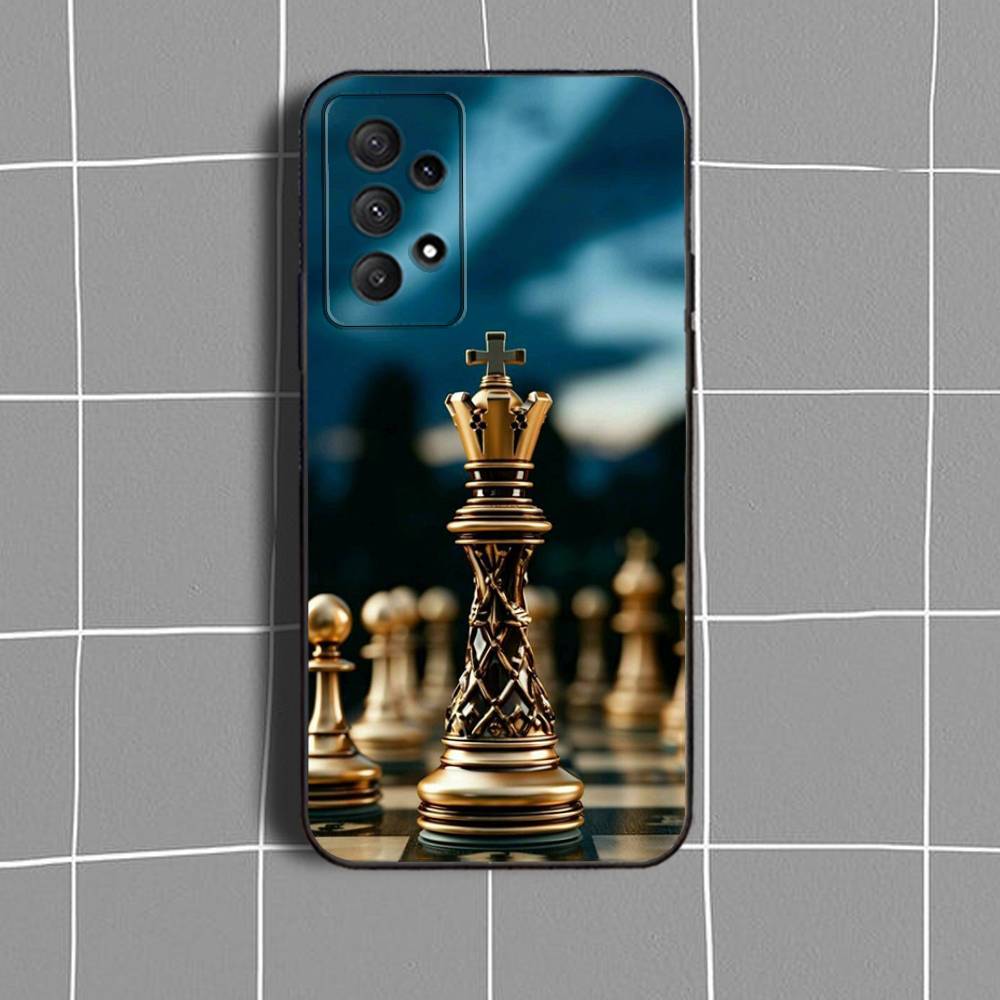 C-Chess Board-ES Phone Case For Samsung Galaxy A73,31,32,72,41,53,52,71,22,5G,Note,J7,8,9 Soft Black Cover